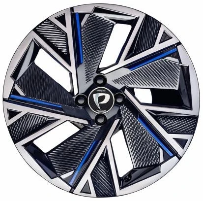 7X17 BKY-1403 4X100 ET37 60.1 BLACK MAC WITH BLUE STICKER XL ürün görseli 1