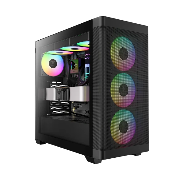 GAMDIAS ATHENA M3, 2000W,  Tempered Glass, Type-C, Mesh Ön Panel, ARGB, ATX, Professional GAMING KASA ürün görseli 1