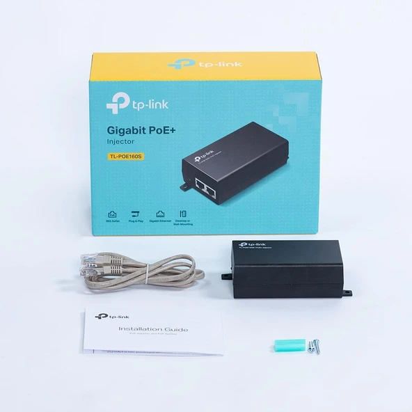 TP-LINK OMADA TL-POE160S 48VOLT 30WATT GIGABIT PORT POE ADAPTÖR . ürün görseli 1