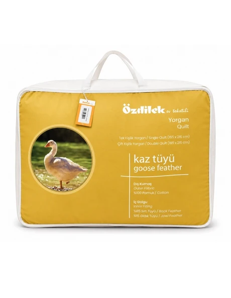 Özdilek Çift Kişilik %100 Kaz Tüyü Yorgan (195x215) ürün görseli 1