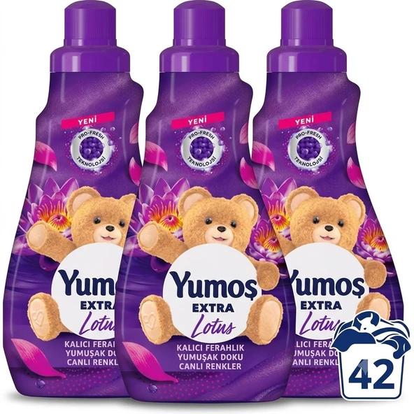 ŞeyliŞeyler - Yumoş Ekstra Konsantre Çamaşır Yumuşatıcısı Lotus 1008 ml (42 Yıkama) 3 Adet ürün görseli 1