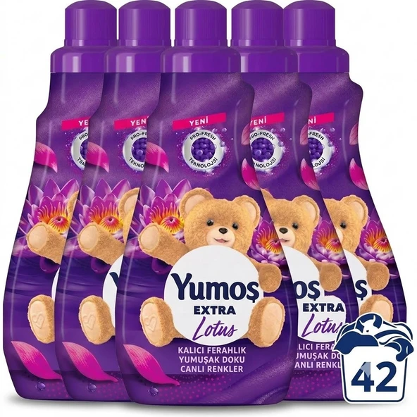 ŞeyliŞeyler - Yumoş Ekstra Konsantre Çamaşır Yumuşatıcısı Lotus 1008 ml (42 Yıkama) 5 Adet ürün görseli 1
