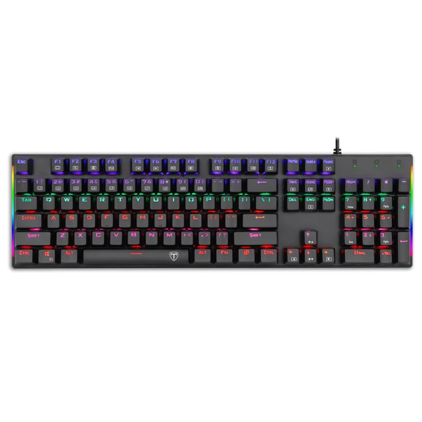T-DAGGER NAXOS, T-TGK310-BL, USB Kablolu, Türkçe Q, Rainbow Backlight, Blue Mekanik Switch, 104 Tuşlu, Gaming Klavye ürün görseli 1