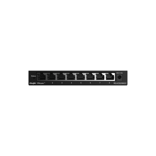 RUIJIE REYEE RG-ES208GC  8 Port GigaBit , Colud Yönetilebilir Switch  Metal Kasa ürün görseli 1