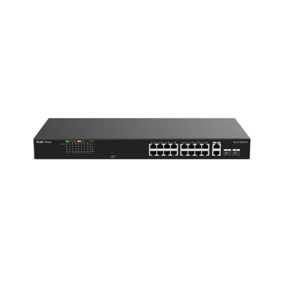 RUIJIE REYEE RG-ES118FGS-LP  18 Port, 16 Port  Megabit PoE, 120W, 2 Port Gigabit  COMBO,  Switch  Metal Kasa ürün görseli 1