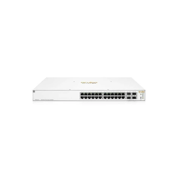 HP Aruba Instant On, JL684B, 1930-24G, 24Port, GigaBit, PoE 370W, 4 Port Gigabit SFP, Yönetilebilir, Rack Mount Switch ürün görseli 1