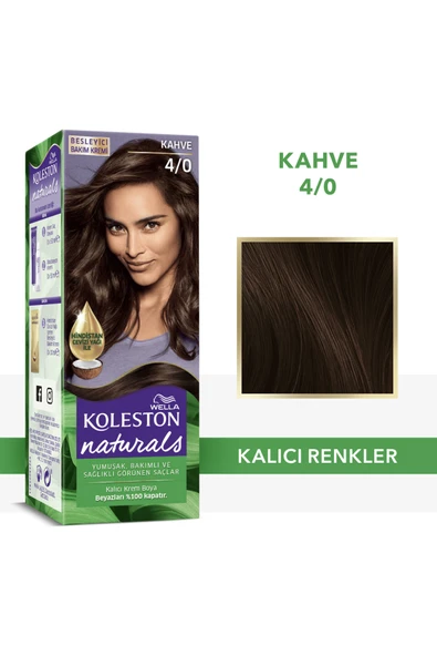 Wella Koleston Naturals 4/0 Kahve Saç Boyası ürün görseli 1
