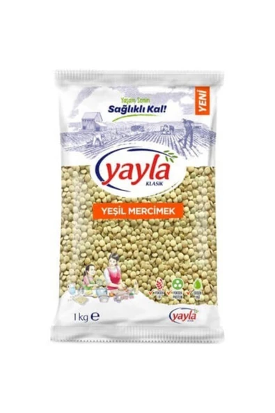 Yayla Yeşil Mercimek 1 kg ürün görseli 1