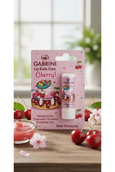 Gabrini Kids Lip Balm Care Cherry - Resim 2