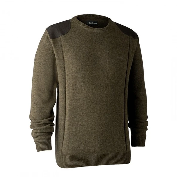 DEERHUNTER Sheffield Knit Yeşil Kazak 2XL - Resim 2