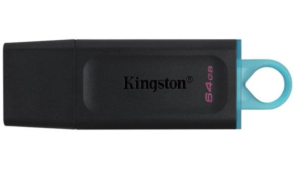64GB Kingston DTX/64GB USB 3.2 D.Trv.Exo (Black+Teal)  Flash Bellek ürün görseli 1