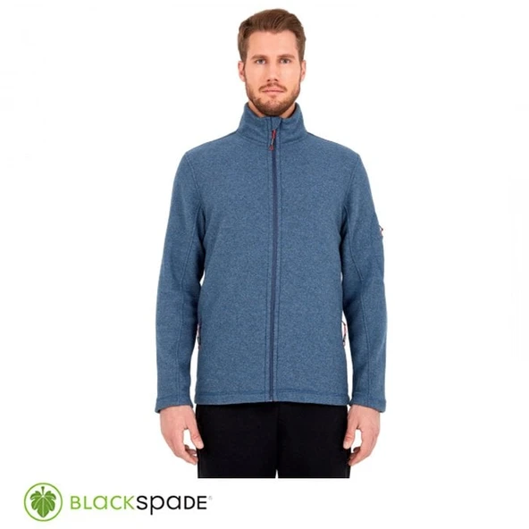 BLACKSPADE Önden Fermuarlı Polar Mont Mavi ürün görseli 1