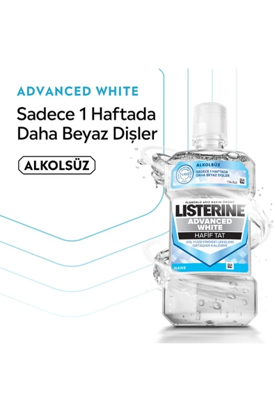 Listerine 1000Ml Advanced White Hafif Tat - Resim 2