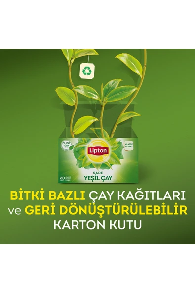 Lipton Berrak Yeşil Bardak Poşet Çay 20'li - Resim 7
