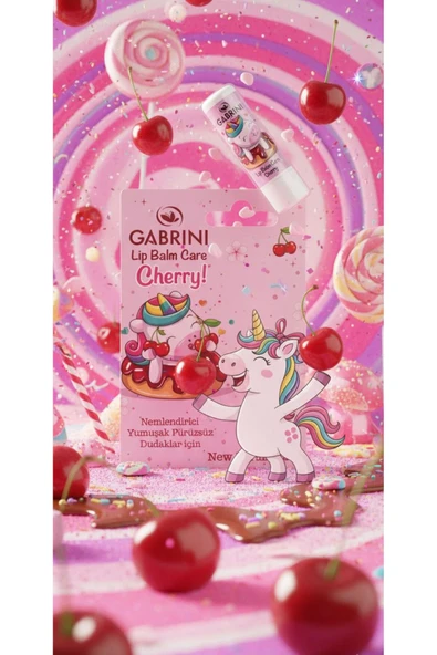 Gabrini Kids Lip Balm Care Cherry - Resim 3