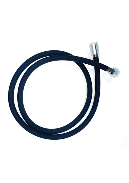 E.C.A. E.C.A Ar Musluk Banyo Batarya Duş Spiral Fleks Hortum 150CM Silikon Kauçuk Hortum Siyah TRM0578 ürün görseli 1