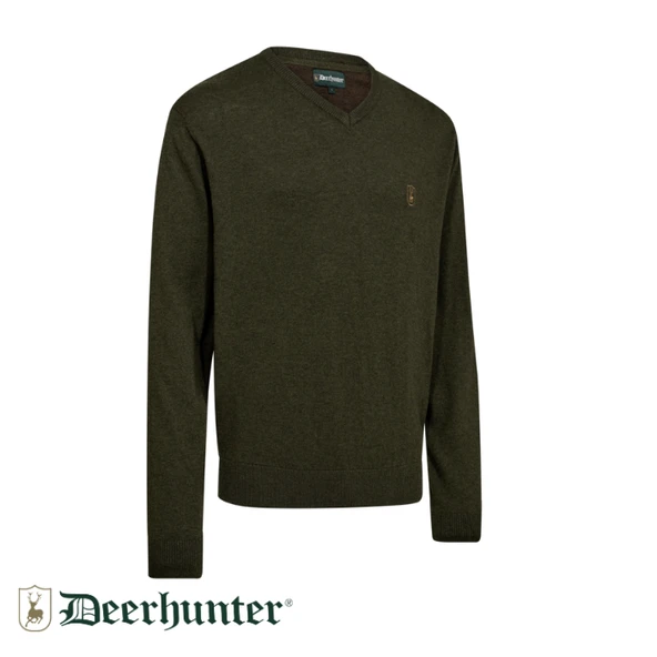 DEERHUNTER Harrington V Yaka Yeşil Kazak XL ürün görseli 1