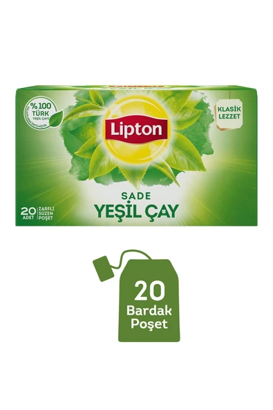 Lipton Berrak Yeşil Bardak Poşet Çay 20'li ürün görseli 1