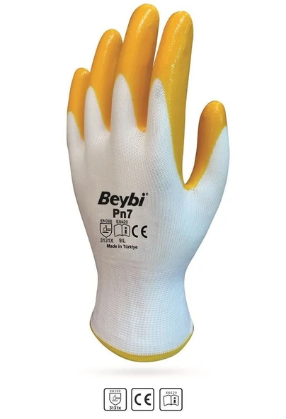 Beybi PN7 No:10 Sarı Nitril Eldiven ürün görseli 1