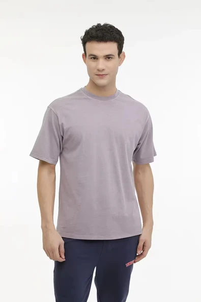 Lumberjack C Neck 11bs38 0 Yaka Erkek Tshirt - Pastel Lila ürün görseli 1