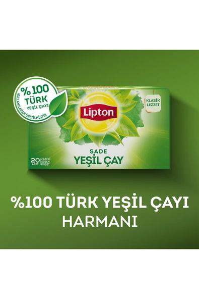 Lipton Berrak Yeşil Bardak Poşet Çay 20'li - Resim 2