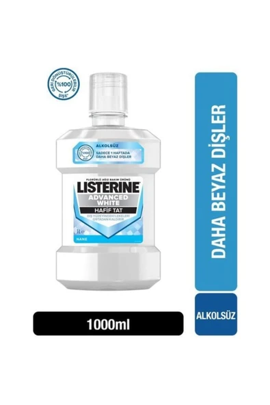 Listerine 1000Ml Advanced White Hafif Tat ürün görseli 1