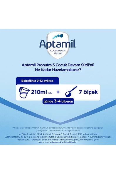 Aptamil 3 Prebiyotikli Devam Sütü 800 Gr - Resim 3