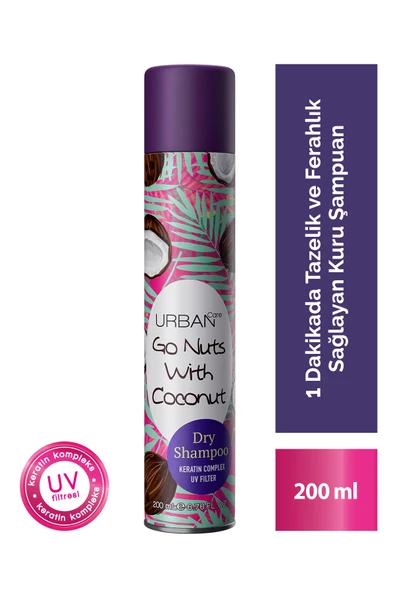 Urban Care Hindistan Cevizi Kokulu Hacimlendirici Kuru Şampuan - Vegan - Uv Korumalı - 200 ml ürün görseli 1