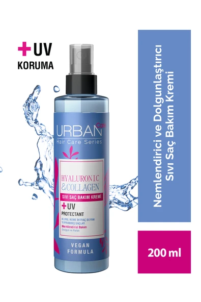Urban Care Hyaluronic & Collagen Hacim Veren Sıvı Saç Bakım Kremi-vegan-200 ml-Ekstra Dolgunlaştırıcı ürün görseli 1