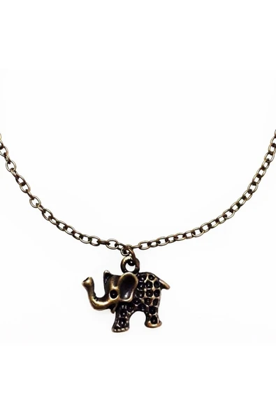 Antik Sarı Fil Kadın Halhal - Resim 2