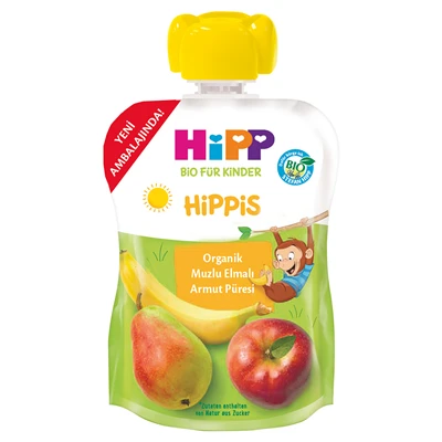 HİPP Organik Püre 100G Muz&Elma&Armut 8'li Avantaj Paketi ürün görseli 1