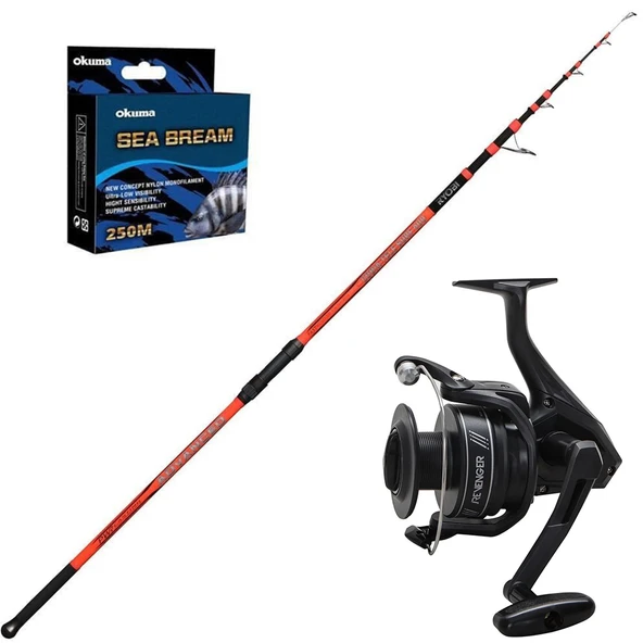 Okuma Revenger 8000 - Ryobi Cobia 425cm 100-300gr Surf Olta Seti ürün görseli 1