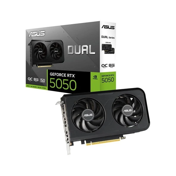 Asus RTX 5050 Dual OC Edition DUAL-RTX5050-O8G 128 Bit GDDR6 8 GB Ekran Kartı ürün görseli 1