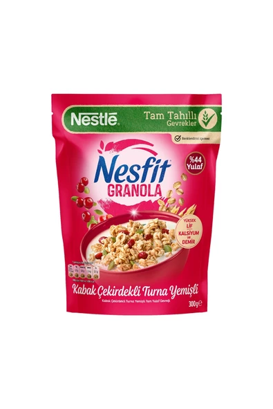 Nesfit Kabak Çekirdekli Turna Yemişli Granola 300 Gr x 1 Adet ürün görseli 1