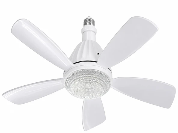 Eco Lounge 1 adet FİM Kristal 50W Ledli 5 Kanat Tavan Vantilatörü 1154 Kumandalı 3 Renk E27 Duy ürün görseli 1