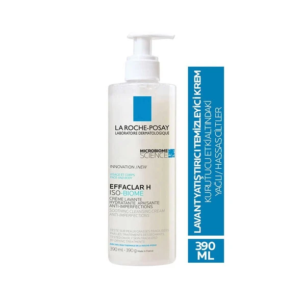 La Roche Posay Effaclar H ISO-Biome Yatıştırıcı Temizleyici Krem 390ml ürün görseli 1