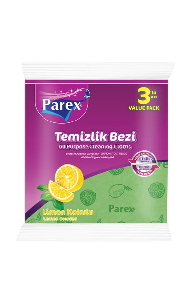 Parex Limon Kokulu Temizlik Bezi 3'lü ürün görseli 1