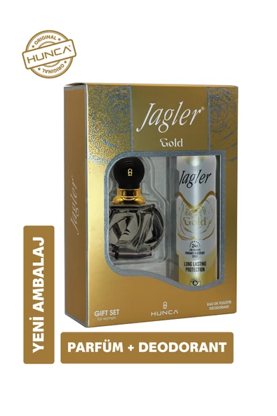 Jagler Gold Kadın Parfüm Seti ( Parfüm Edt 60 ml Deodorant 150 ml ) ürün görseli 1