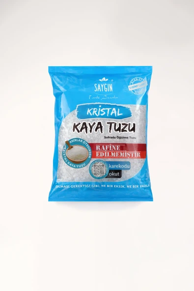 Saygın Rafine Edilmemiş Doğal Kristal Kaya Tuzu - Sofrada Öğütme / İri Taneli - Paketli 500 gr ürün görseli 1