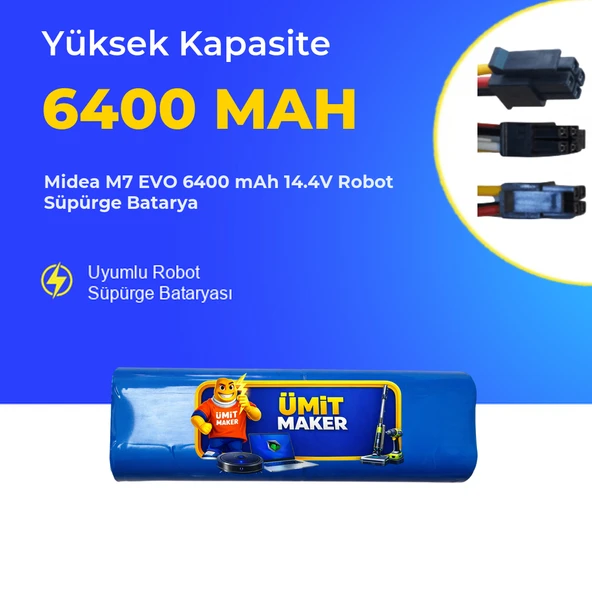 Midea M7 EVO 6400 mAh 14.4V Robot Süpürge Batarya ürün görseli 1