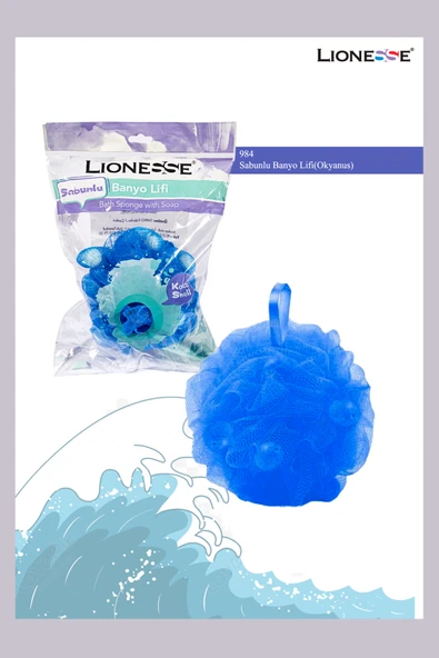 Lionesse Sabunlu Banyo Lifi 984 - Okyanus Kokulu , Bpa Free , Yumuşak Doku , Seyahat Boy ürün görseli 1