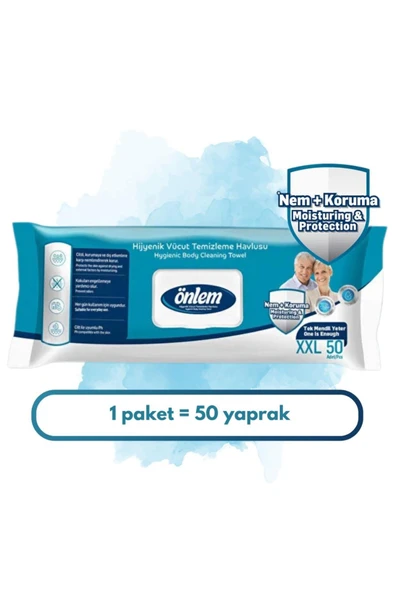 ÖNLEM Vücut Temizleme Havlusu XXL 50 Adet ürün görseli 1