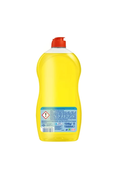 Tursil Elde Yıkama Bulaşık Deterjanı Limon 1500 ml - Resim 2