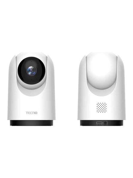 Tecno 360 Ev İşyeri Güvenliği 2K1296p 3 Megapiksel 360 Ptz Beyaz Akıllı Ip Kamera TH300-WHITE (outlet) ürün görseli 1