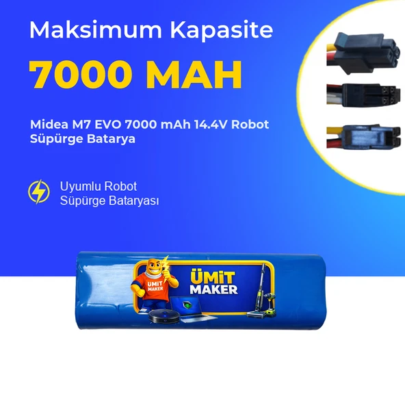 Midea M7 EVO 7000 mAh 14.4V Robot Süpürge Batarya ürün görseli 1