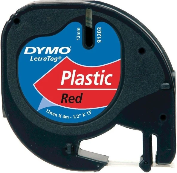 Letratag Plastik Kırmızı Şerit 59424 (12MM x 4 Metre) ürün görseli 1