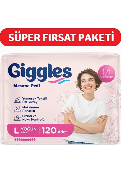 Giggles Kadın Mesane Pedi L-Large Beden 120 Adet ürün görseli 1