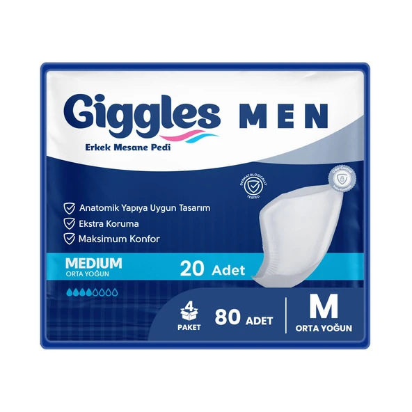 Giggles Mesane Pedi Erkek M-Medium Beden 80 Adet ürün görseli 1