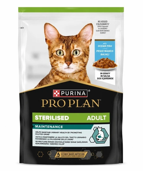 ProPlan Pouch White Kısırlaştırılmış Beyaz Balıklı Yaş Kedi Maması 85 Gr ürün görseli 1