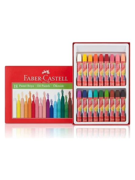 Pastel Boya 18 li Renk Büyük Boy ürün görseli 1